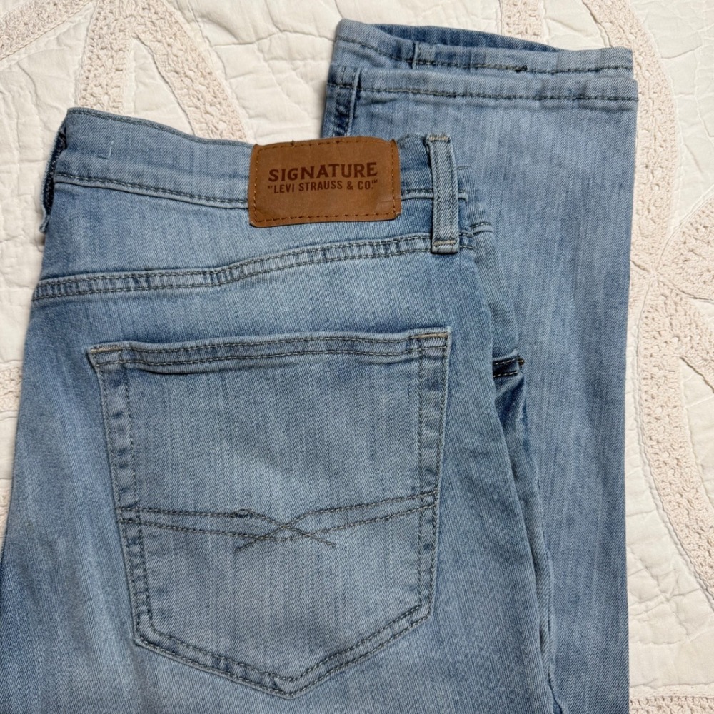 Stacked Skinny Jeans 36x30 Mens Blue Signature Levi Strauss Stretch Streetwear‎